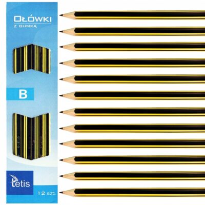 Ołówek z gumką – 12 sztuk