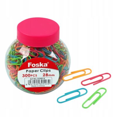 Spinacze kolorowe 28 mm – 300 sztuk