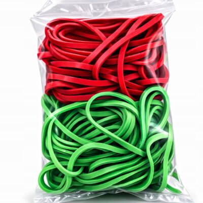 Gumki recepturki 100g 50mmx3x1,5 mix czerwone zielone