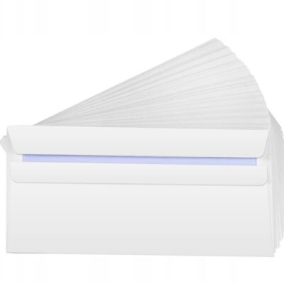 Koperty na listy, biurowe wysyłkowe DL SK samoklejące białe 50szt