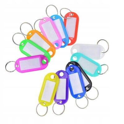Identyfikatory breloczki breloki zawieszki do kluczy mix kolor 10szt