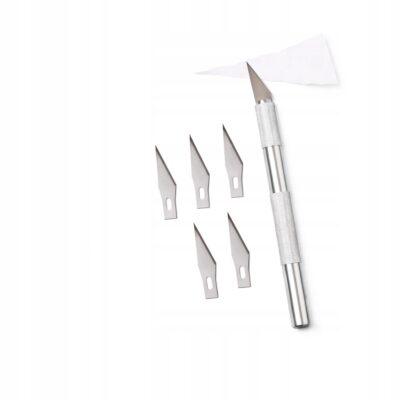 PRECYZYJNY NÓŻ MODELARSKI DO PAPIERU, PRAC ARTYSTYCZNYCH, TAPET + 5 OSTRZY