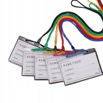 Identyfikator na smyczy taśmie na szyję zawieszany na targi holder 10szt