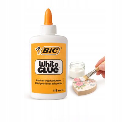 KLEJ UNIWERSALNY BIAŁY BIC 118ML DO DECOUPAGE RĘKODZIEŁA