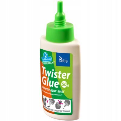 KLEJ W TUBCE TWISTER GLUE UNIWERSALNY BIAŁY TETIS 50G